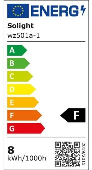 SOLIGHT LED Filament žiarovka číra A60 8W E27 3000K 360° 810lm