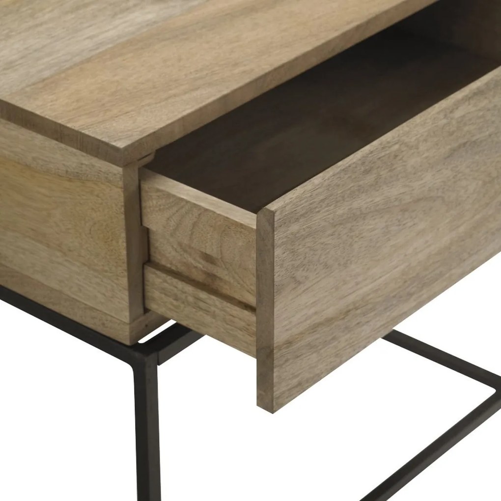 furniture-nabytek.cz - Konferenčný stolík drevo kov z manga 50x40x50