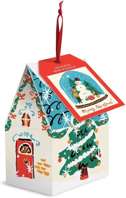 Vianočné puzzle Snežná guľa 130ks