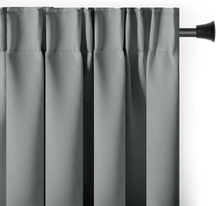 Zatemňovací záves blackout RESTILO strieborný 140 x 245 cm sada 2 ks