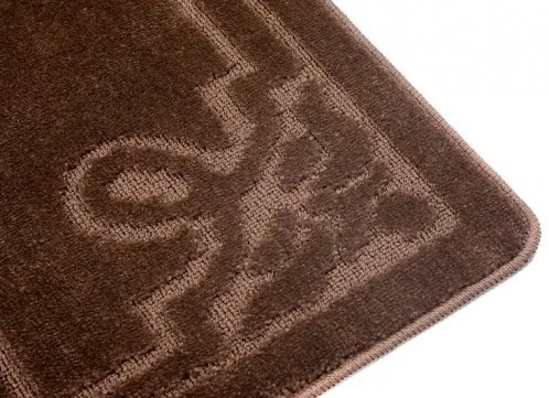 Sada kúpeľňových koberčekov MONO XXXX hnedý 8121 3PC kvet