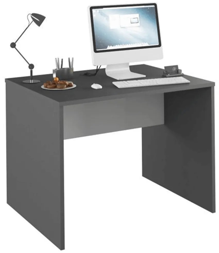 PC stôl, grafit/biela, RIOMA NEW TYP 12