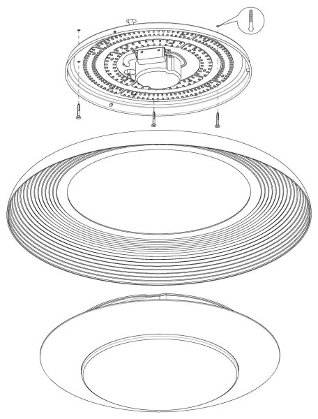 Eglo 98527 - LED Stmievateľné stropné svietidlo CANICOSA LED/24,5W/230V + DO