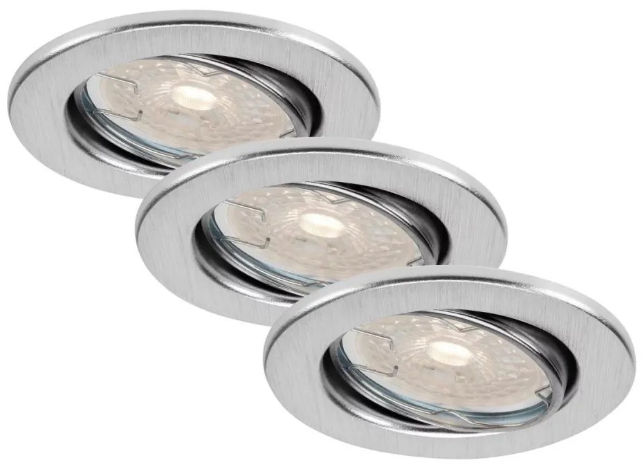 Brilo - SADA 3x stmievateľné LED kúpeľňové podhľadové svietidlo DIMM LED/5,5W/230V IP23