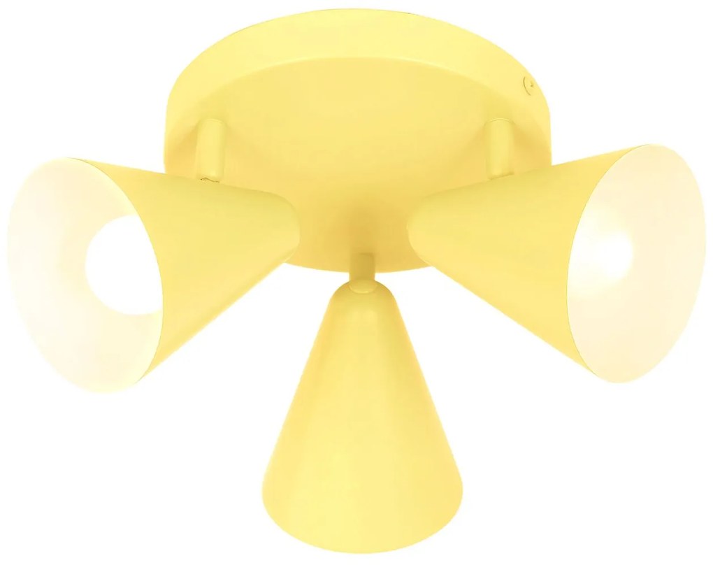 CLX Stropné bodové svietidlo do detskej izby AGOSTINO, žlté