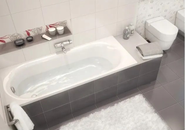 Cersanit Octavia, akrylátová vaňa 160x70cm + nožičky, biela, S301-252