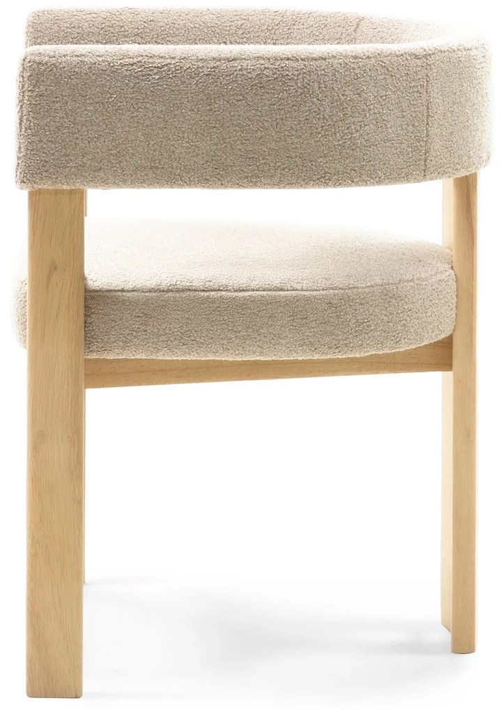 Jídelní židle HAILEY z masivu krémová/přírodní