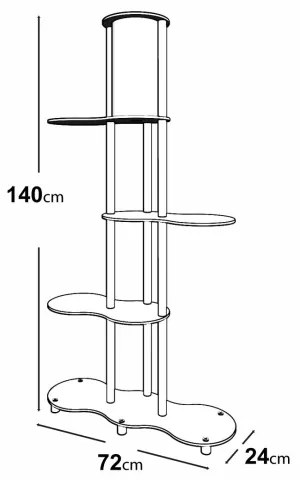 Stojacia lampa s poličkami NOTO 1xE27/40W/230V hnedá/čierna