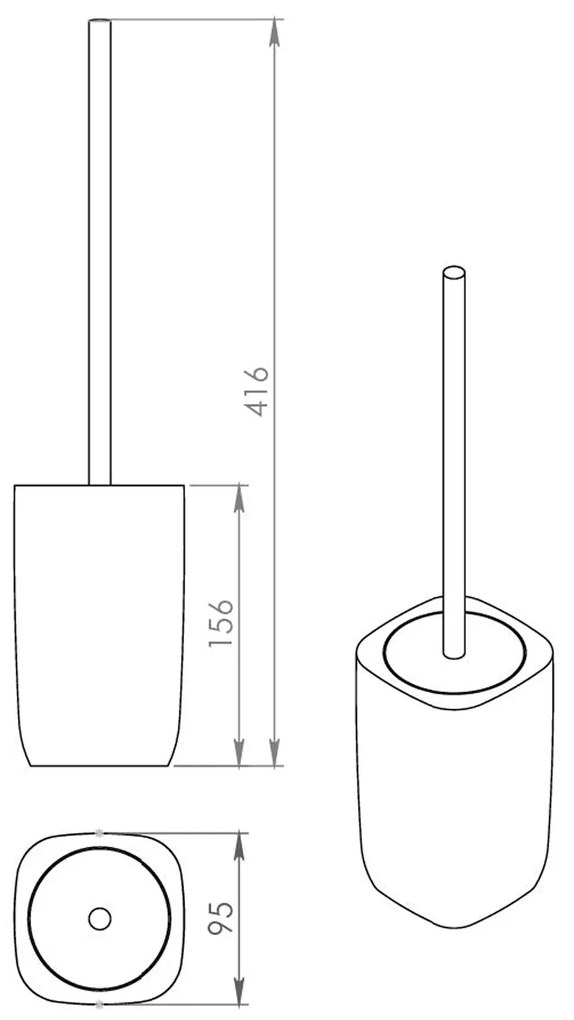 Gedy Gedy, YLENIA WC kefa na postavenie, tortora, YL3366