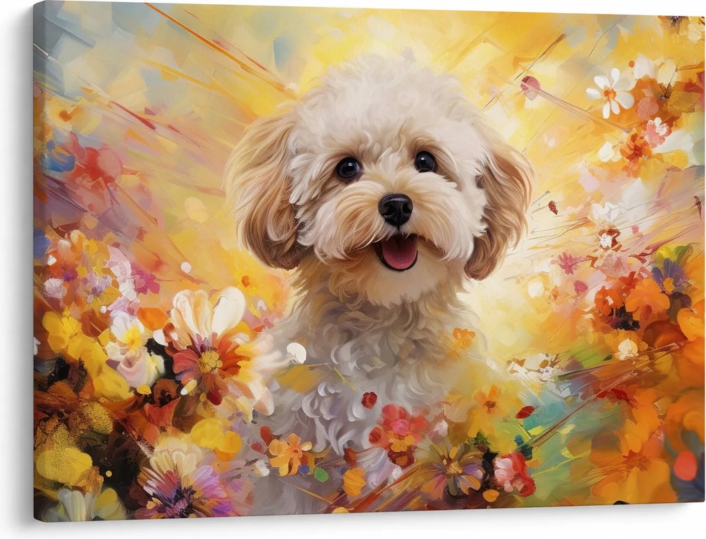 Obraz - Šťastný pes (70x50 cm)