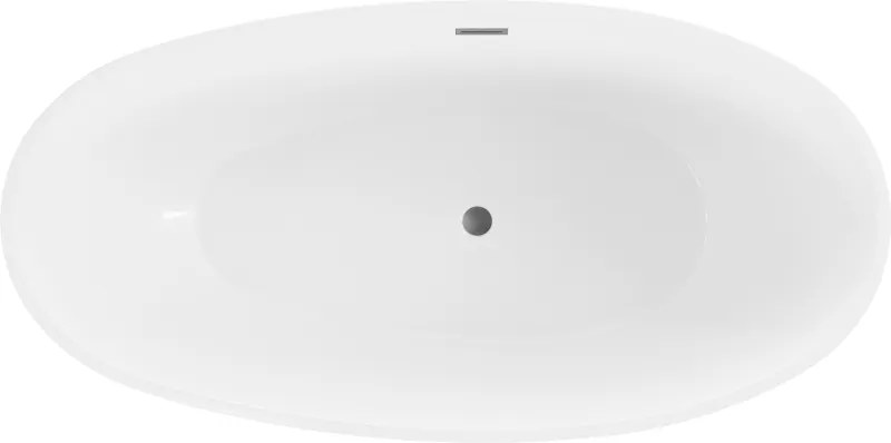 Mexen Bilbao, voľne stojaca vaňa 180 x 90 cm, biela, brúsený grafit prepad, 51311809000-95