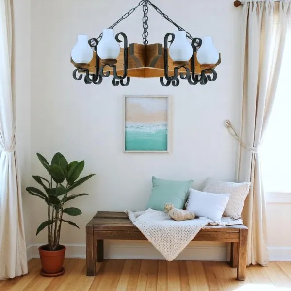 Brilagi - Luster na reťazi QUEEN 8xE14/40W/230V buk