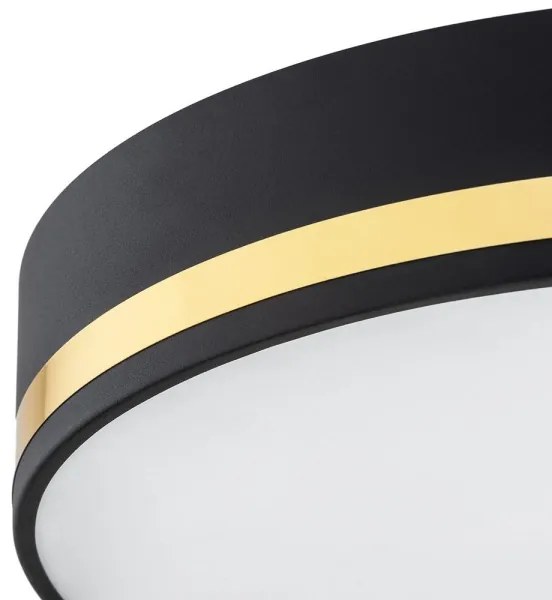 Argon 6141 - Stropné svietidlo AMORE 3xE27/15W/230V pr. 45 cm čierna/zlatá