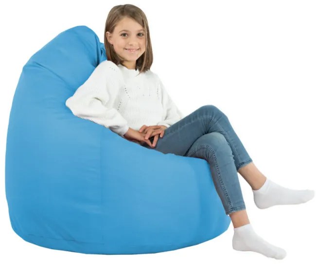 Sedací vak SAKO blankitný ekokoža