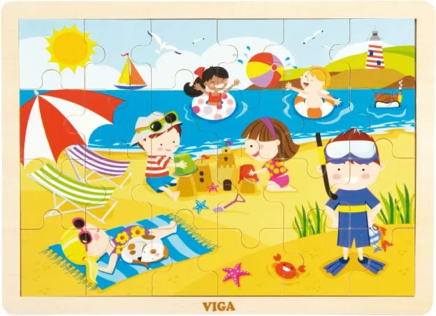 Puzzle štyri ročné obdobia Viga 51270 leto