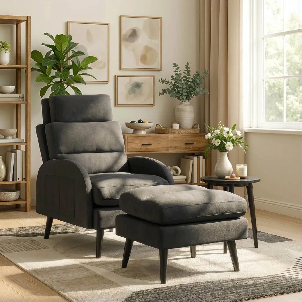 PROXIMA.store - Sklápacie kreslo HENRY FARBA: čierna