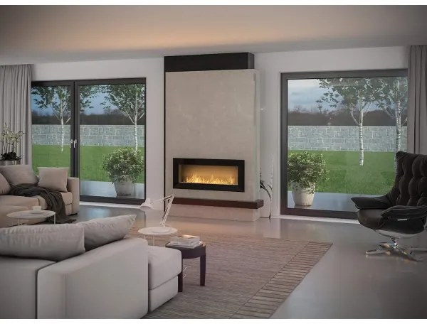 InFire - Vstavaný BIO krb 49x120 cm 3kW čierna