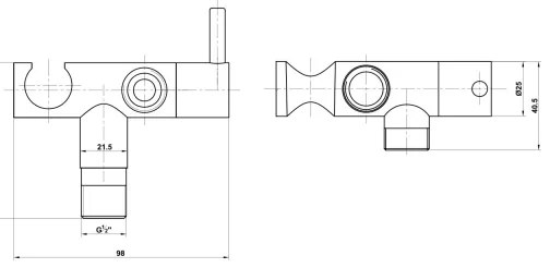 Aqualine - Bidetová batéria so sprškou lesklý chróm