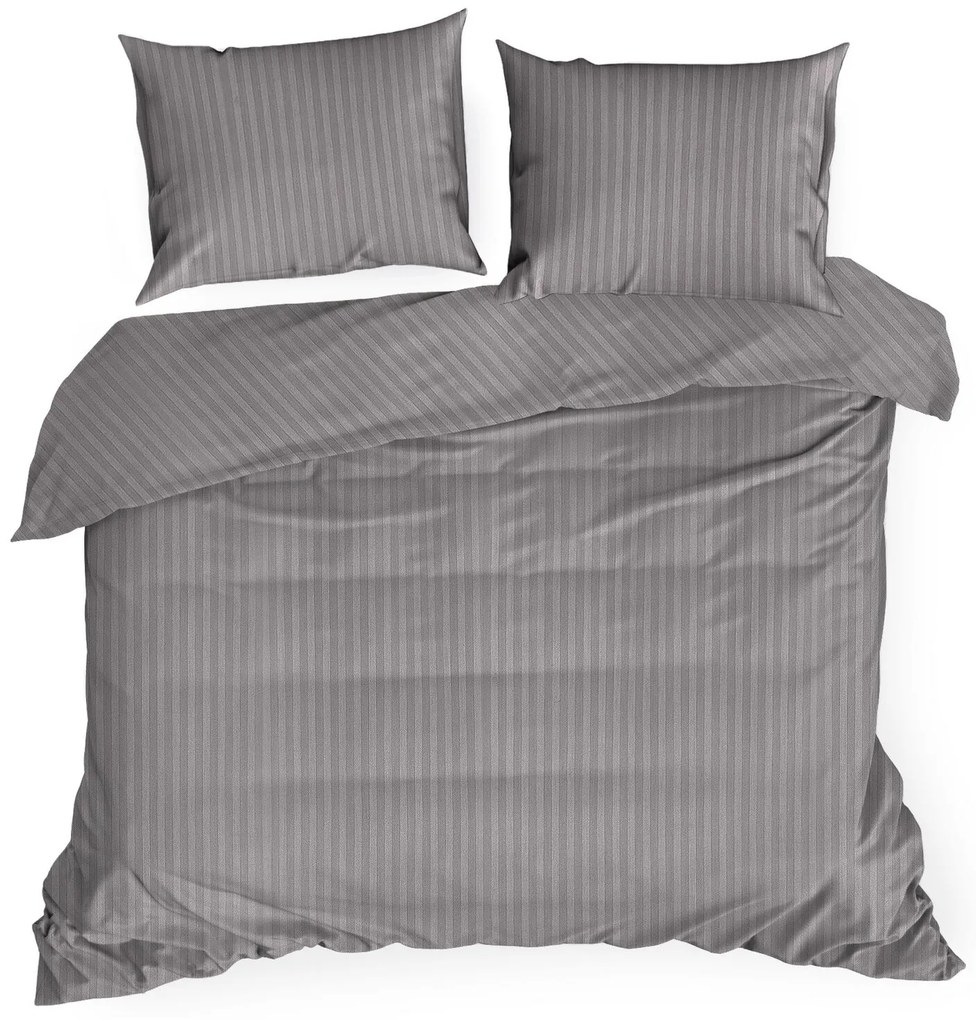 SATÉNOVÉ OBLIEČKY VERA 200X220 CM, 2 KS 70X80 CM SIVÉ