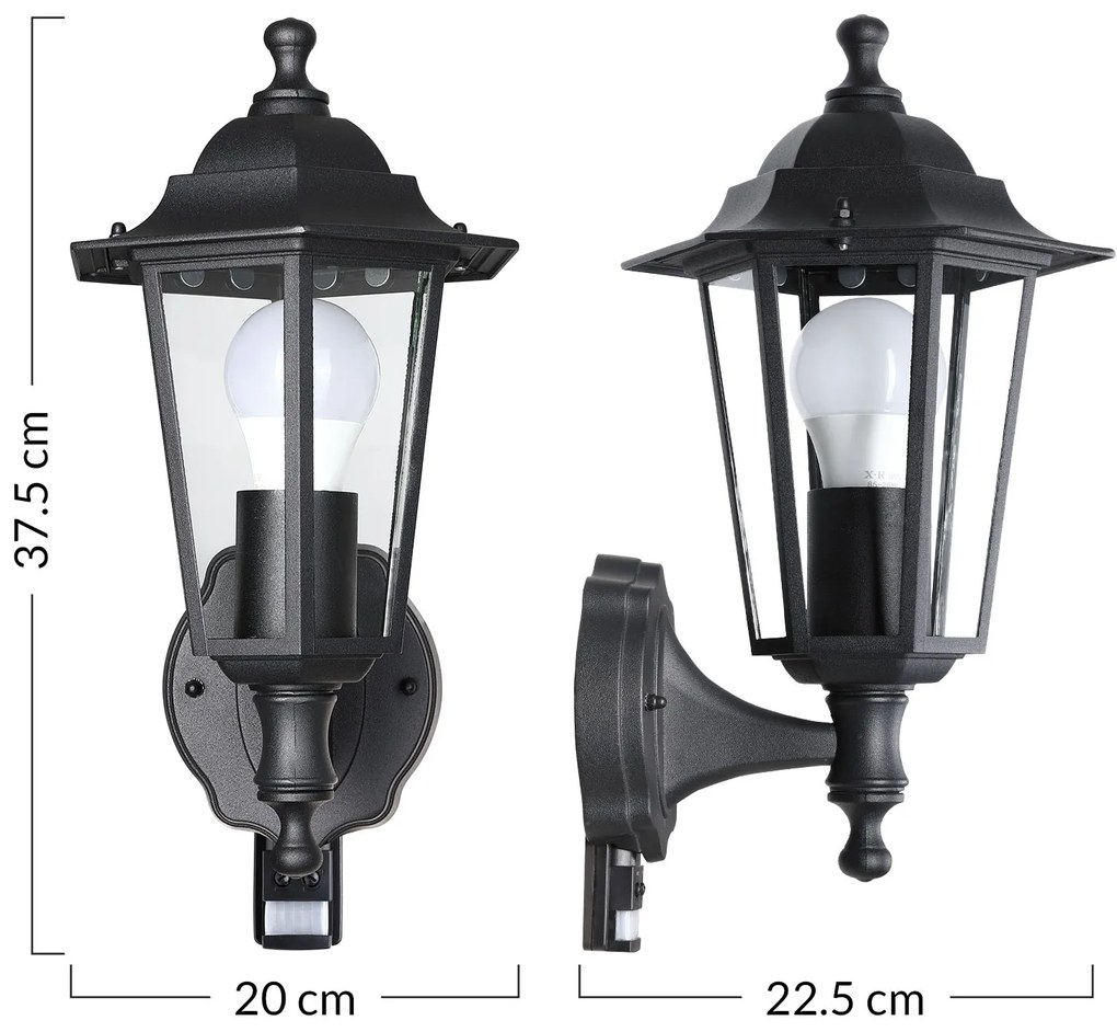 InternetovaZahrada Nástenná lampa Krysante so senzorom
