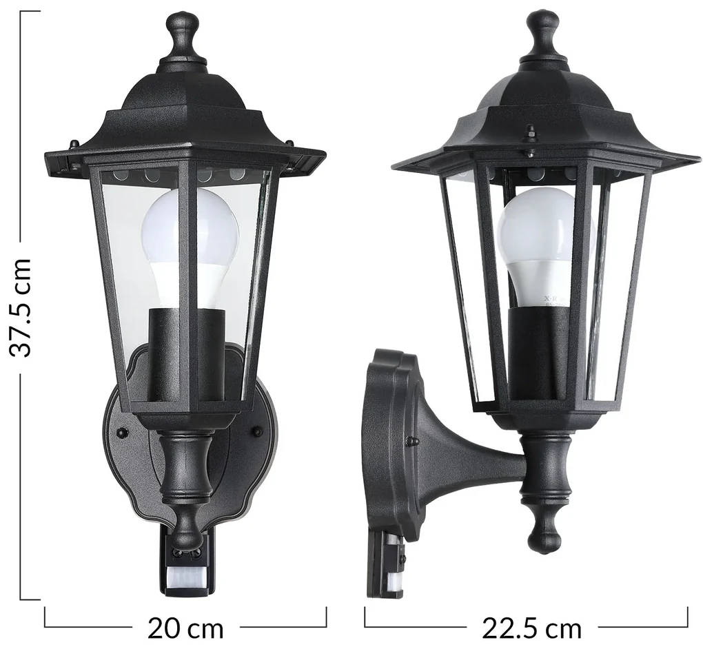 InternetovaZahrada Nástenná lampa Krysante so senzorom
