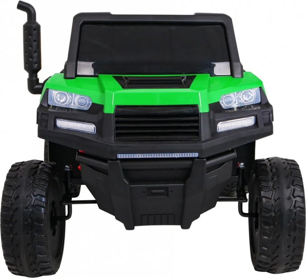 Ramiz Farmárske nákladné auto pre 2 deti Zelené + 4x4 + Diaľkové ovládanie + Kiper + LED Audio