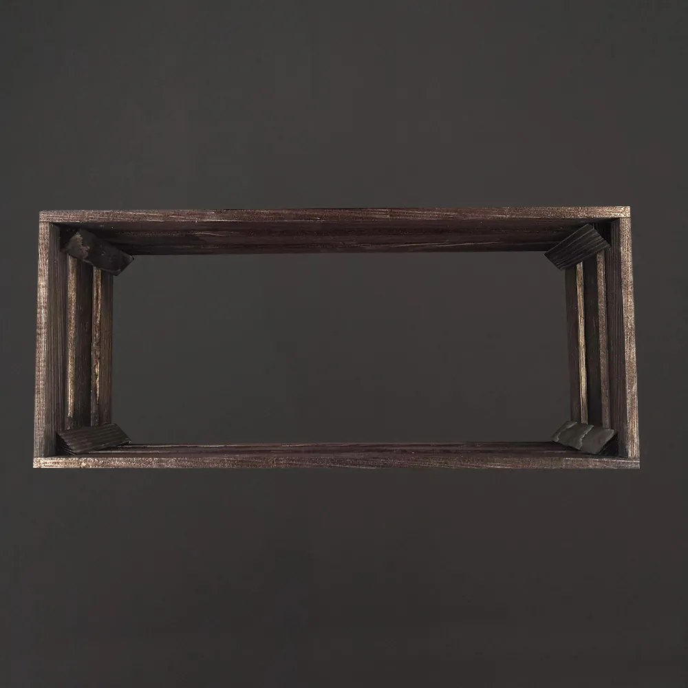 AMADEA Drevený obal na kvetináč tmavý, 52x21,5x17cm, český výrobok