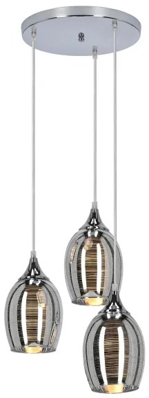 Luster na lanku MARINA 3xE27/60W/230V chróm