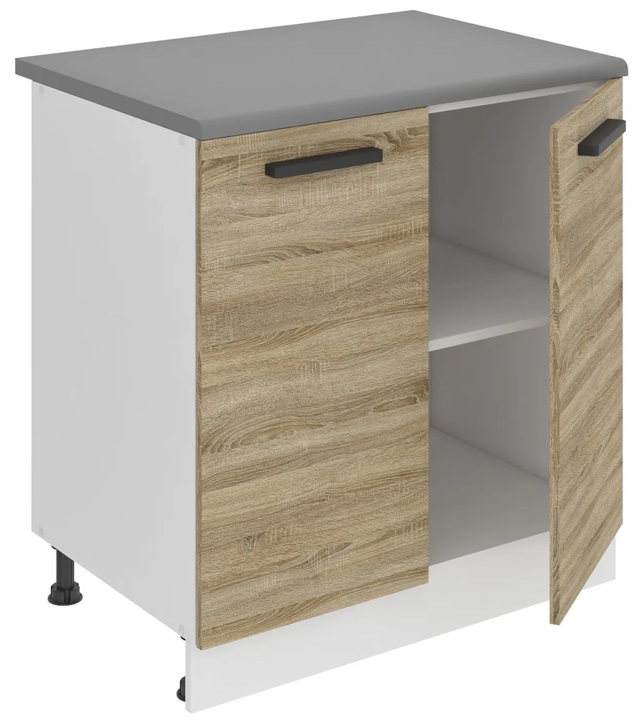 Kuchynská skrinka Belini Premium Full Version spodná 80 cm dub sonoma s pracovnou doskou