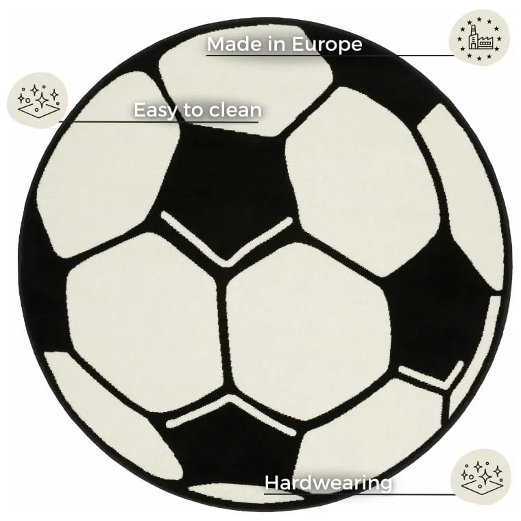 Detský koberček Hanse Home Football, ⌀ 150 cm