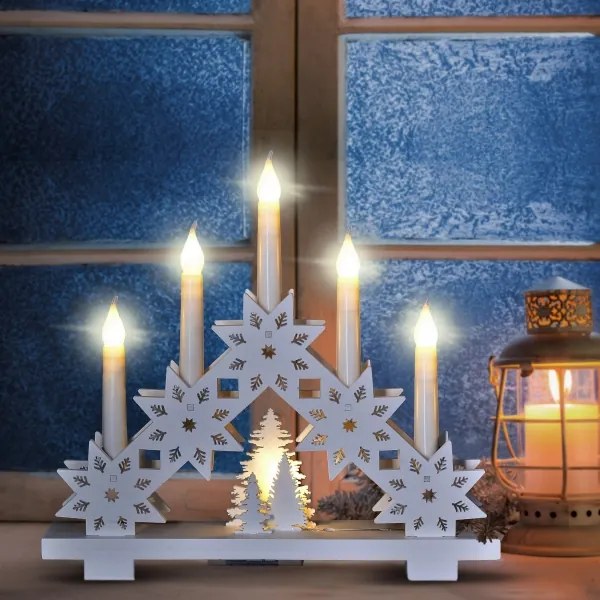 Brilagi - LED Vianočný svietnik 5xLED/2xAA