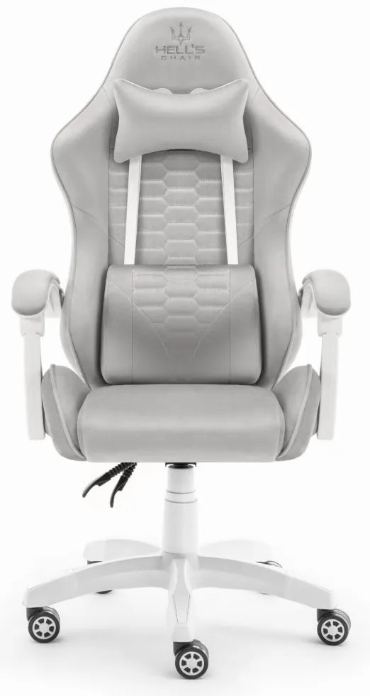 Herné kreslo HC-1000 Grey-White látkové
