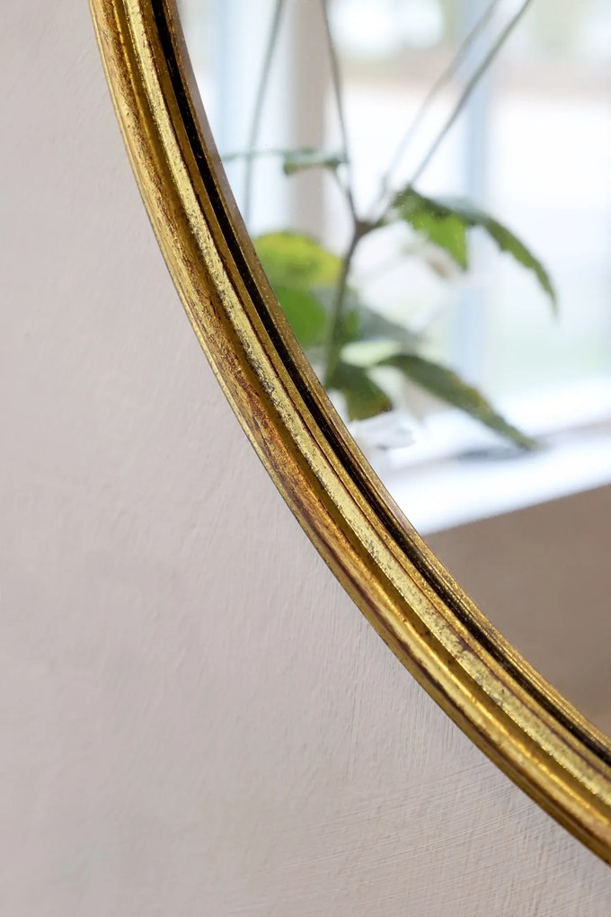 Chic Antique Nástenné zrkadlo Round Décor Edge Ø 60 cm
