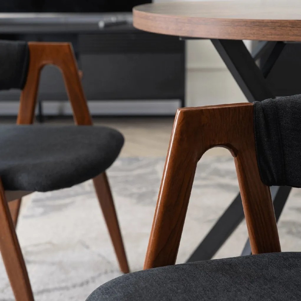 PROXIMA.store - Čalúnená jedálenska stolička RUIZ FARBA: béžová, FARBA NÔH: orech