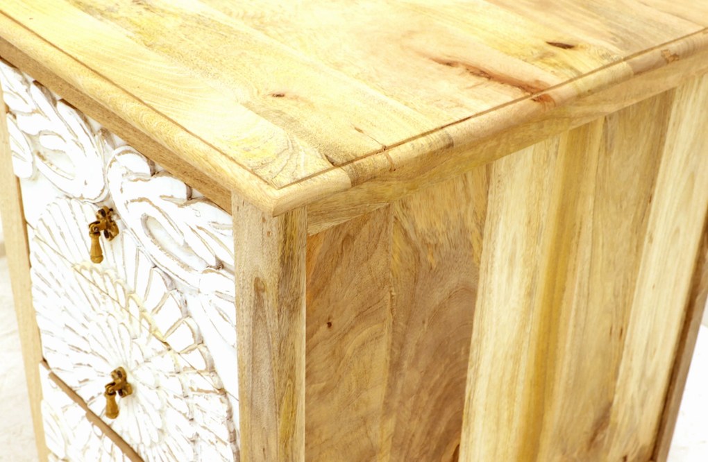 furniture-nabytek.cz - Rustikálny písací stôl z mangového dreva 130x76x70