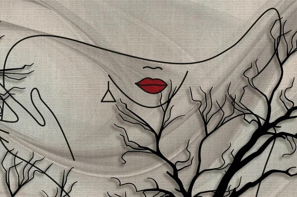 Samolepiaca tapeta abstraktná sila ženy - 150x100