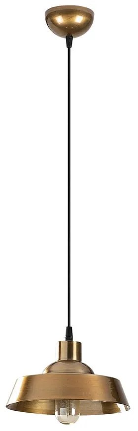 Závesné svietidlo v zlatej farbe s kovovým tienidlom ø 22 cm Berceste – Opviq lights