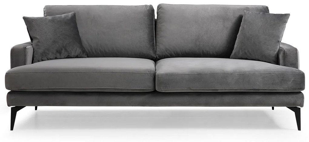 Pohodlná trojmiestna pohovka Papira 205 x 90 cm, sivá