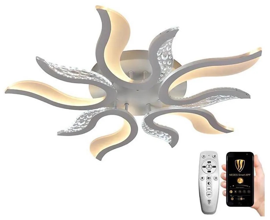 Brilagi - LED Stmievateľný prisadený luster TWIST LED/65W/230V 3000-6500K biela + DO