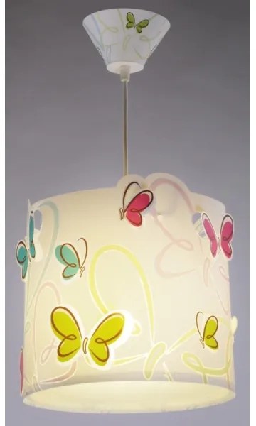 Dalber 62142 - Detský luster BUTTERFLY 1xE27/60W/230V
