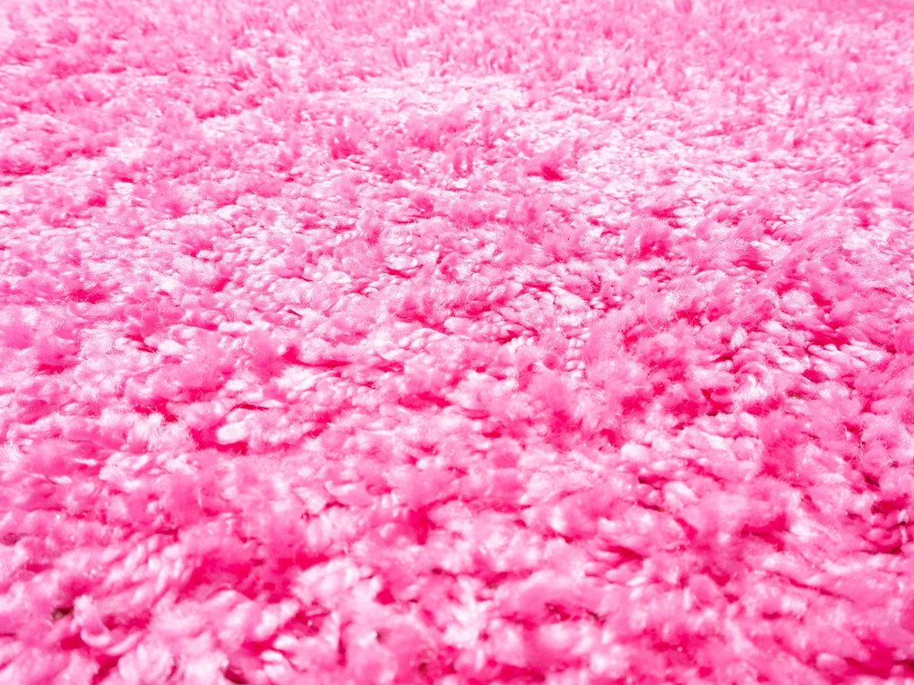 Kusový koberec Efor Shaggy 7182 Pink, 60x115, ružová, detská izba, Mono Carpet