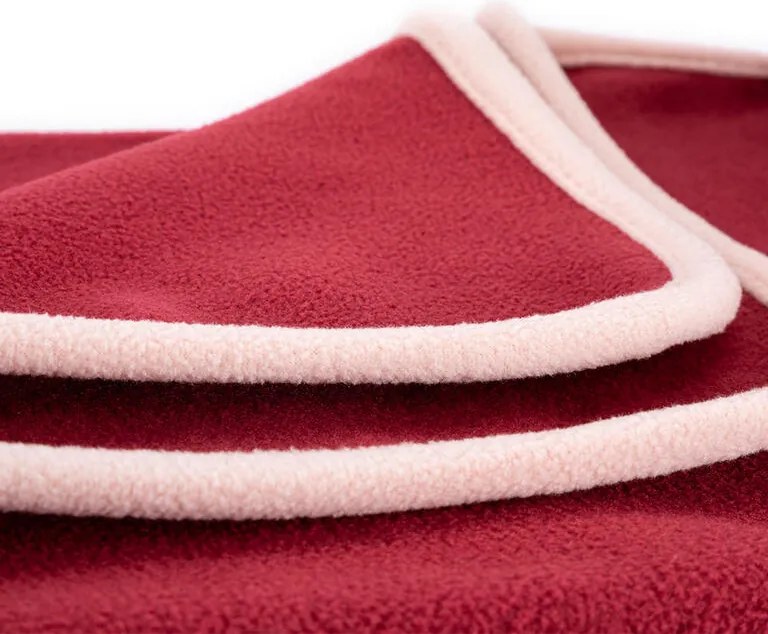 Fleecová deka vínová