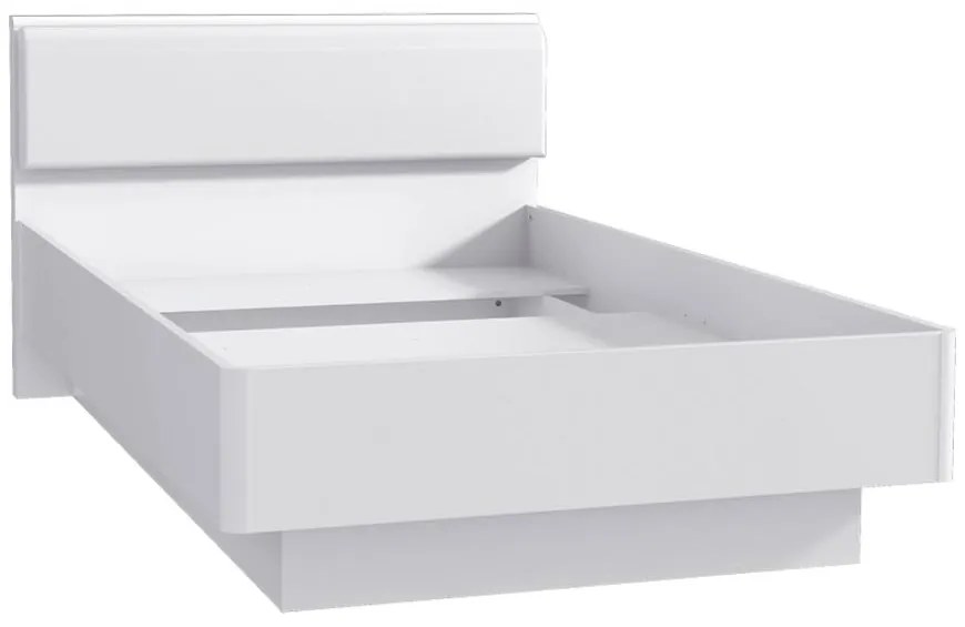 Posteľ Snow 126X200 SNWL222 biely mat