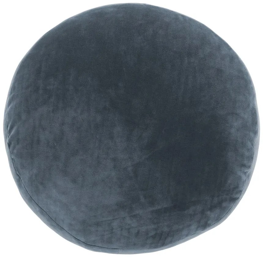 Tmavomodrý dekoratívny vankúš z mikrovlákna Tiseco Home Studio Marshmallow, ø 40 cm
