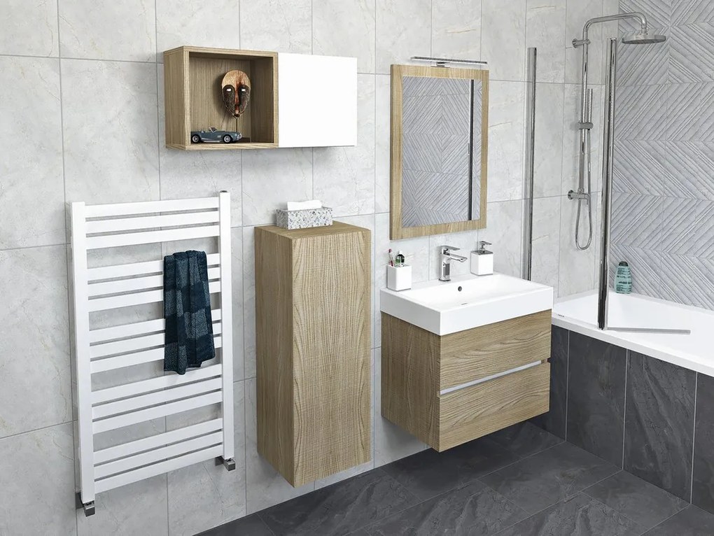 Sapho Sapho, ESPACE skrinka 35x172x32cm, 2x dvierka, ľavá/pravá, verde strip, ESC230-4444S