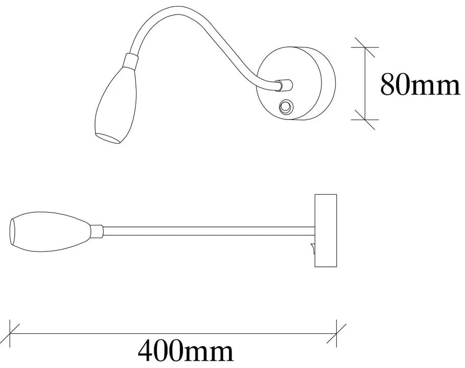 LED nástenné svietidlo v zlatej farbe Reading – Opviq lights