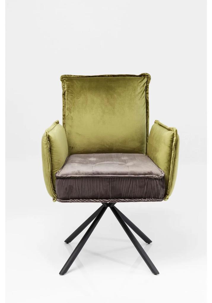 Chelsea stolička s podrúčkami zelená