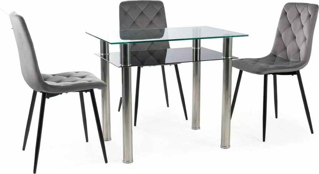 SI Jerry Velvet stolička sivý