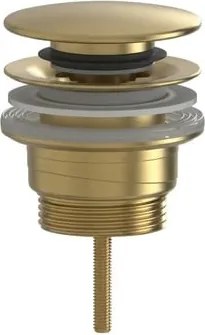 Výpusť umývadla 5/4 SAT Aurum 7,2 cm, zlatá matná, plast SATAUCCBG