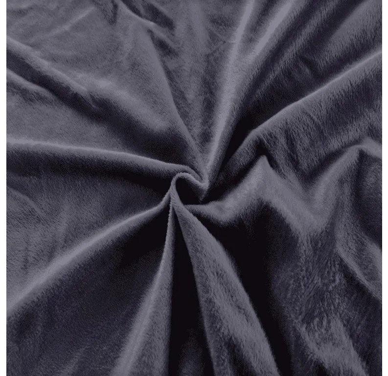 Plachta mikroplyš SOFT 160x200 cm antracitovo sivá